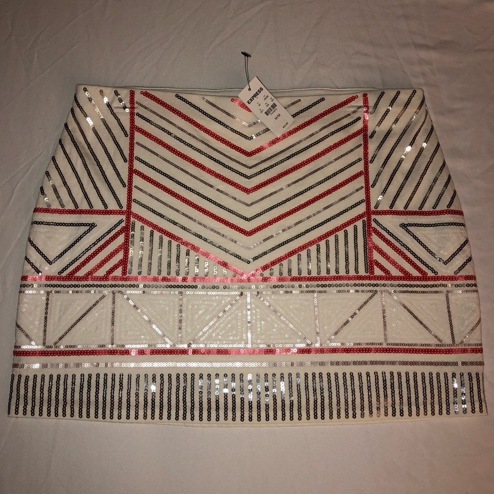 Express Sequin mini skirt brand NEW SIZE M